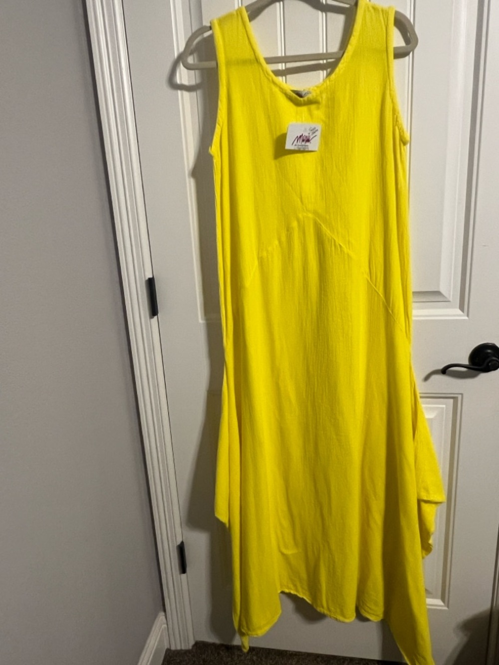 Maria de Guadalajara *NEW* Sleeveless Bright Yellow Maxi Dress. One Size. NWT